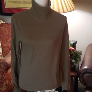 Olive Cashmere turtleneck sweater